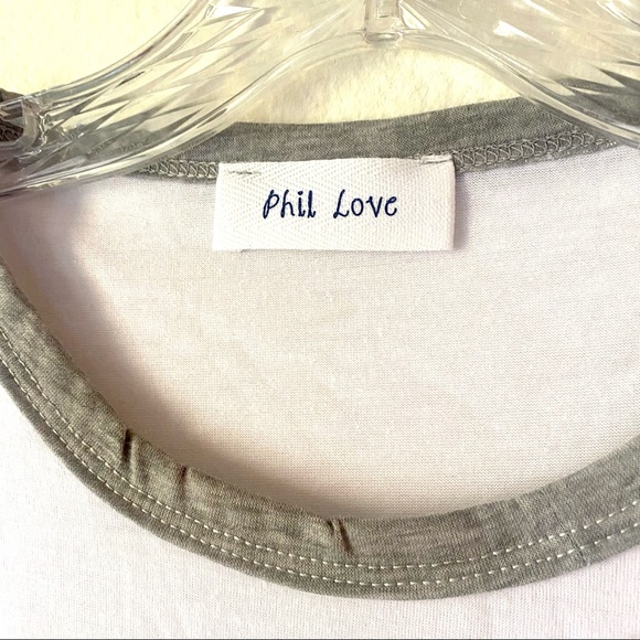 WHITE "THANKFUL GRATEFUL Alive Blessed” graphic print ringer tee, New!🙏🏾 - Picture 12 of 14